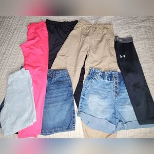 girls size 10-12 lot of 7 bottoms